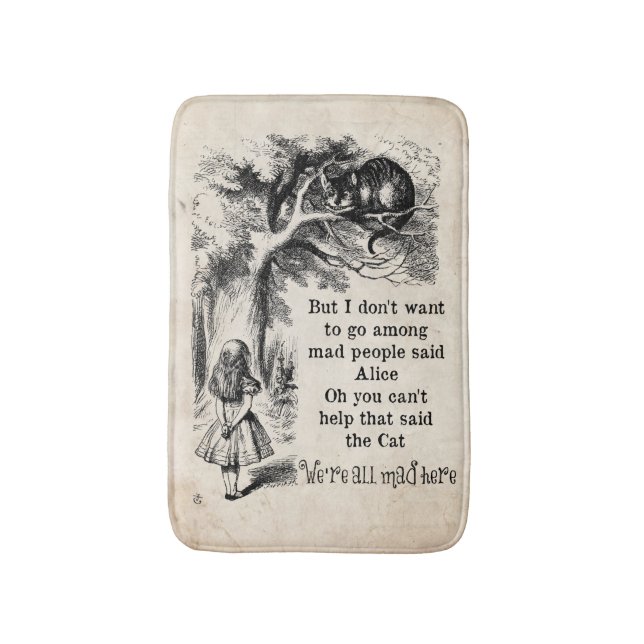 Alice i Wonderland; Cheshire Cat Alice Badrumsmatta (Framsidan (Vertikal))