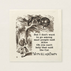 Alice i Wonderland; Cheshire Cat Alice Pappersservett