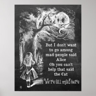 Alice i Wonderland; Cheshire Cat Alice Poster