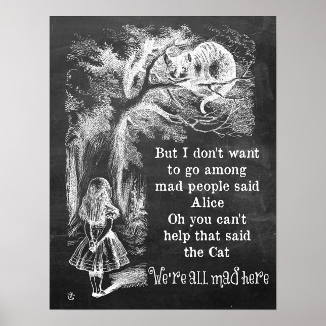 Alice i Wonderland; Cheshire Cat Alice Poster (Framsidan)