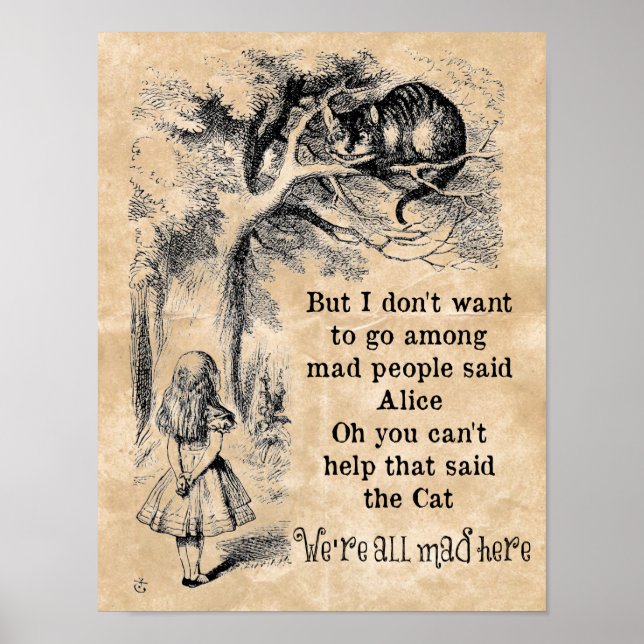 Alice i Wonderland; Cheshire Cat Alice Poster (Framsidan)