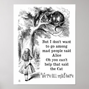 Alice i Wonderland; Cheshire Cat Alice Poster