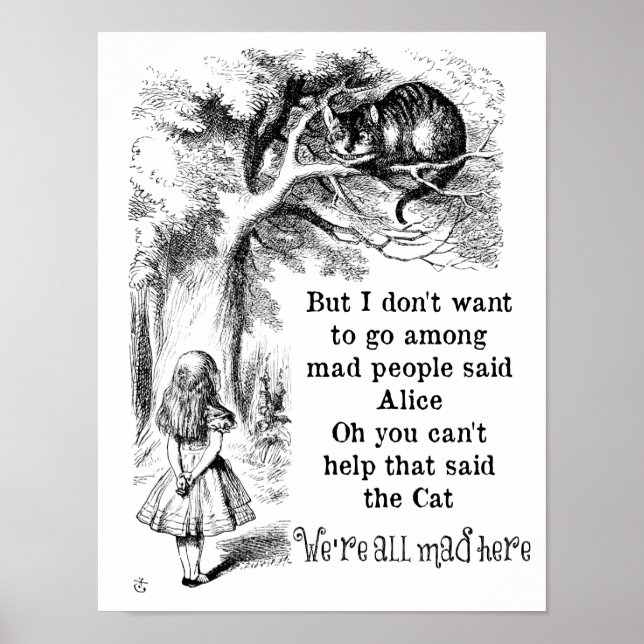 Alice i Wonderland; Cheshire Cat Alice Poster (Framsidan)
