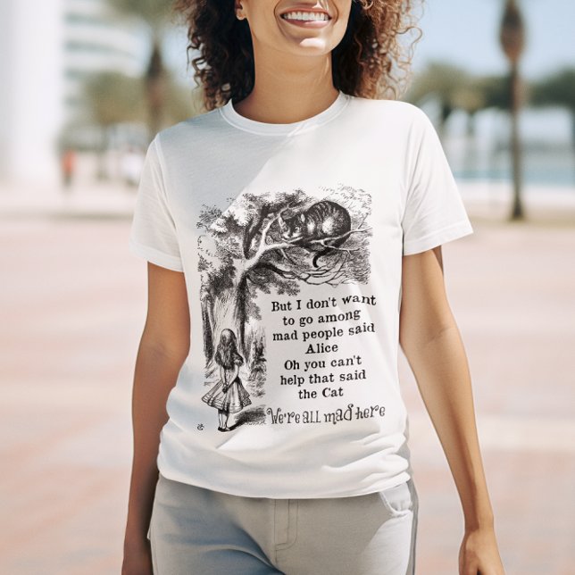 Alice i Wonderland; Cheshire Cat Alice T Shirt (Skapare uppladdad)
