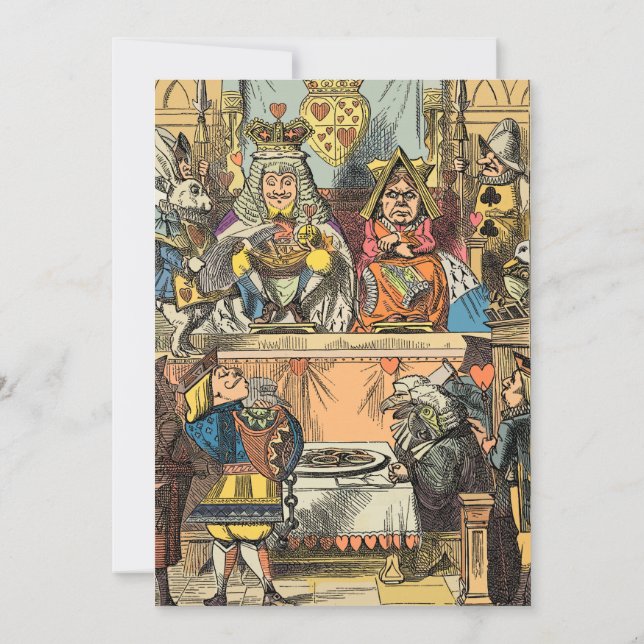 Alice i Wonderland Cheshire Cat Characters Inbjudningar (Baksida)