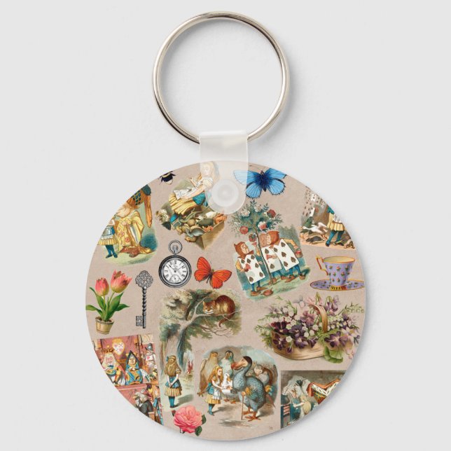 Alice i Wonderland Cheshire Cat Characters Nyckelring (Framsida)