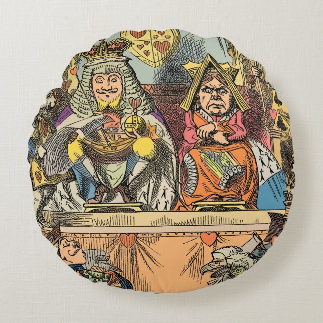 Alice i Wonderland Cheshire Cat Characters Rund Kudde (Framsidan)