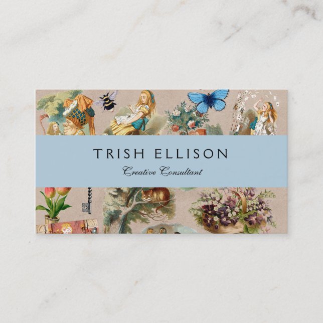 Alice i Wonderland Cheshire Cat Characters Visitkort (Framsida)