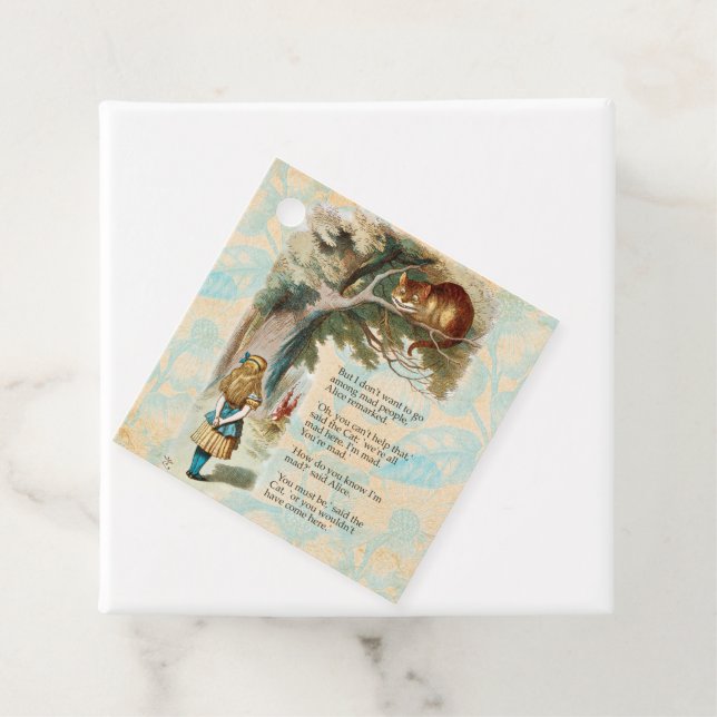 Alice i Wonderland Cheshire Cat Mad Gåvor Etiketter (På plats)