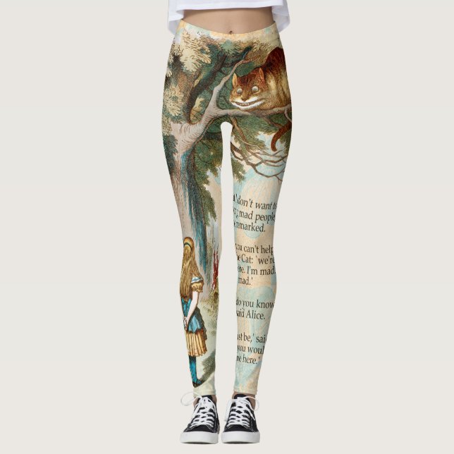 Alice i Wonderland Cheshire Cat Mad Leggings (Framsida)