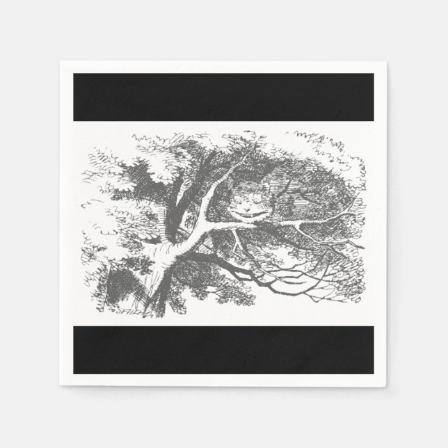 Alice i Wonderland Cheshire Cat Pappra Napkins Pappersservett (Framsidan)