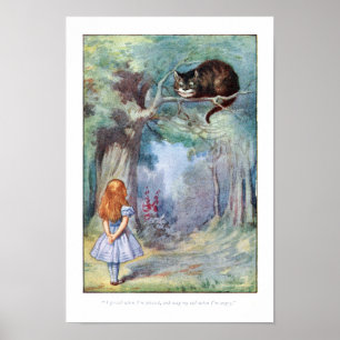 Alice i Wonderland Cheshire Cat Print Poster
