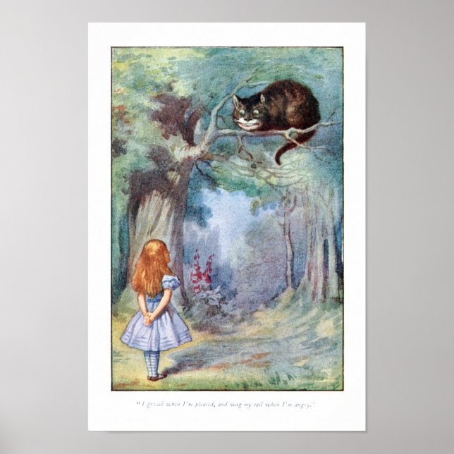 Alice i Wonderland Cheshire Cat Print Poster (Framsidan)