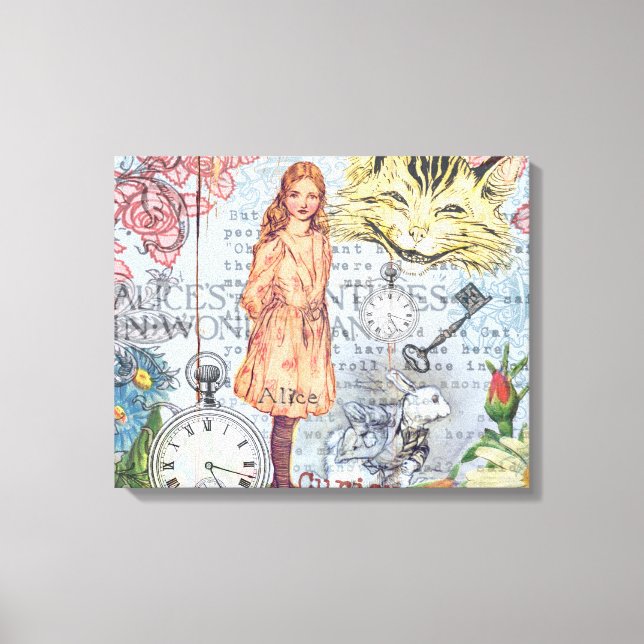 Alice i Wonderland Classic Cheshire Rabbit Alice Canvastryck (Framsida)