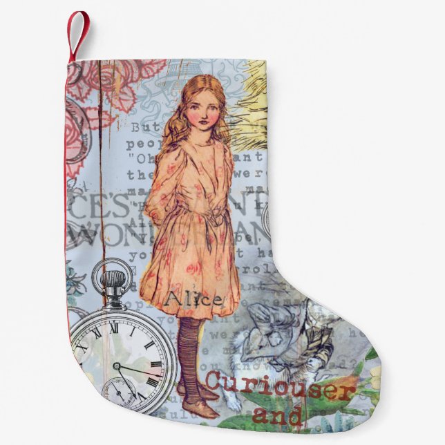 Alice i Wonderland Classic Cheshire Rabbit Alice Liten Julstrumpa (Framsidan)