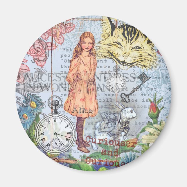 Alice i Wonderland Classic Cheshire Rabbit Alice Magnet (Framsidan)