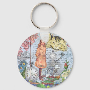 Alice i Wonderland Classic Illustration Nyckelring