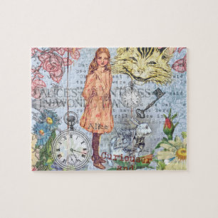 Alice i Wonderland Classic Illustration Pussel