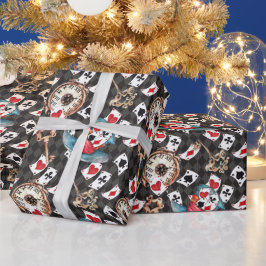 Alice i Wonderland Collage jul Gift Presentpapper