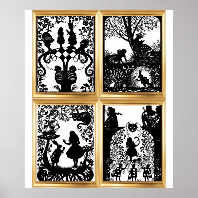 Alice i Wonderland Collage Poster (Framsidan)