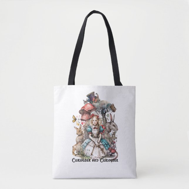 Alice i Wonderland Curiouser & CuriouserTote Bag Tygkasse (Framsida)