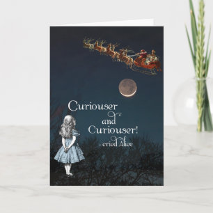 Alice i Wonderland Curiouser julkort Helgkort