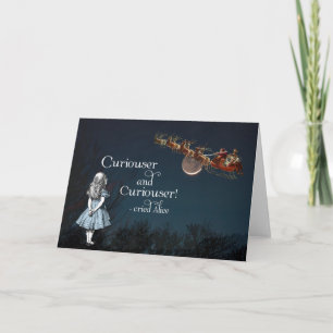 Alice i Wonderland Curiouser julkort Helgkort