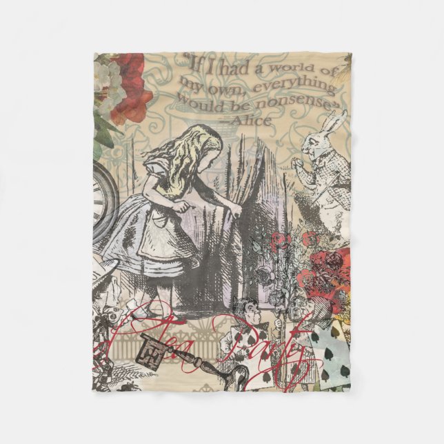 Alice i Wonderland Curtain Classic Art Fleecefilt (Framsidan)