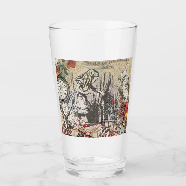 Alice i Wonderland Curtain Classic Art Glaskopp (Framsida)