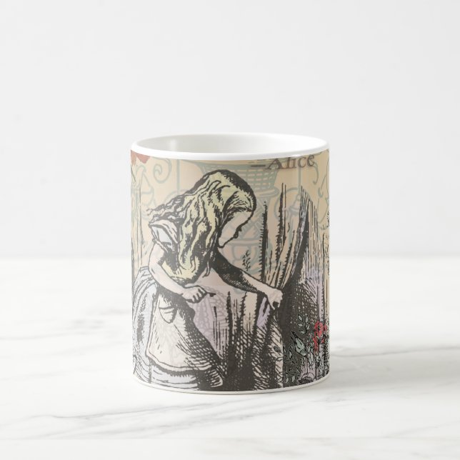 Alice i Wonderland Curtain Classic Art Kaffemugg (Center)