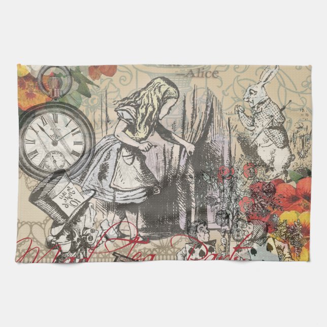 Alice i Wonderland Curtain Classic Art Kökshandduk (Horisontell)
