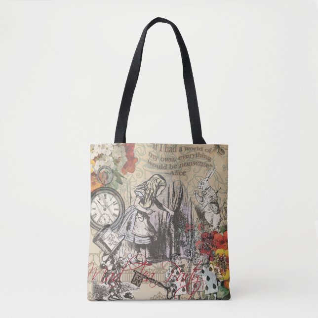 Alice i Wonderland Curtain Classic Art Tygkasse (Framsida)