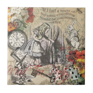 Alice i Wonderland Curtain Nontone Kakelplatta