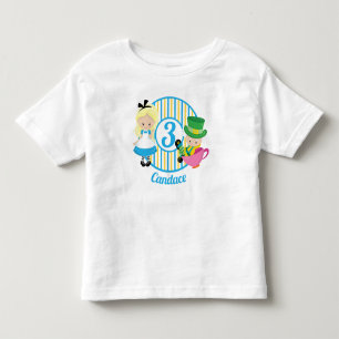 Alice i Wonderland Cute Anpassningsbar Barns födel T Shirt