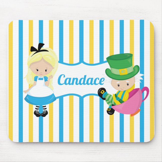 Alice i Wonderland Cute Anpassningsbar Kids Musmatta (Framsidan)