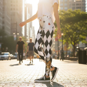 Alice i Wonderland Cute Diamond Mönster Leggings