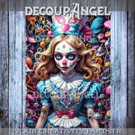 Alice i Wonderland Decoupage
