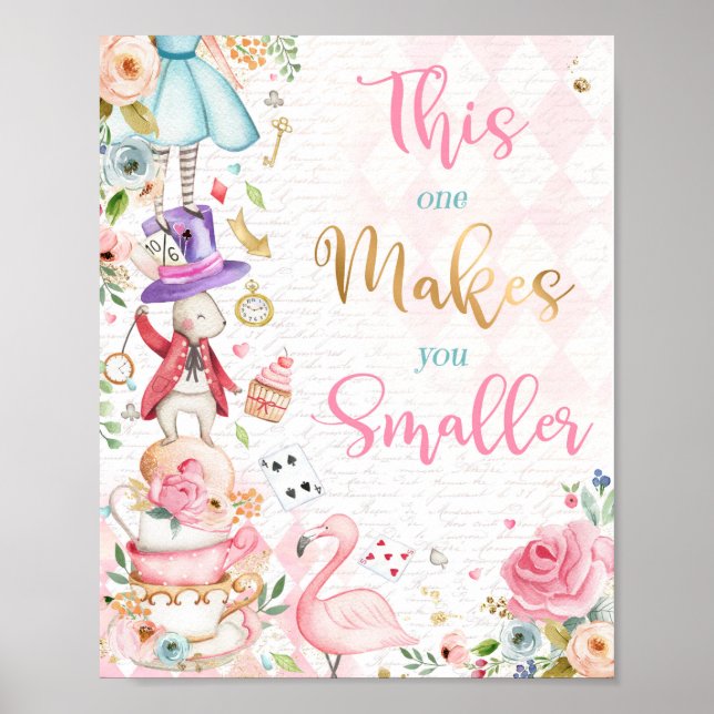 Alice i Wonderland Den här gör dig mindre Poster (Framsidan)