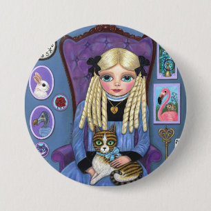 Alice i Wonderland & Dinah Cat Cute Fairy Tale Knapp