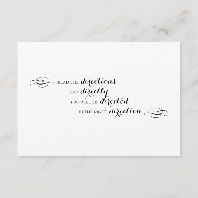 Alice i Wonderland Directions infoga Tilläggskort (Framsida)