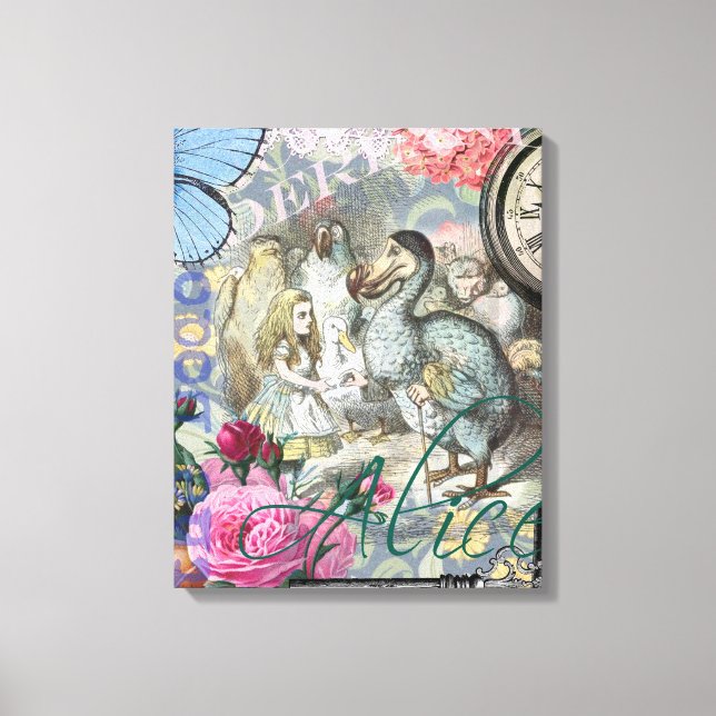 Alice i Wonderland Dodo Classic Artwork Canvastryck (Framsida)