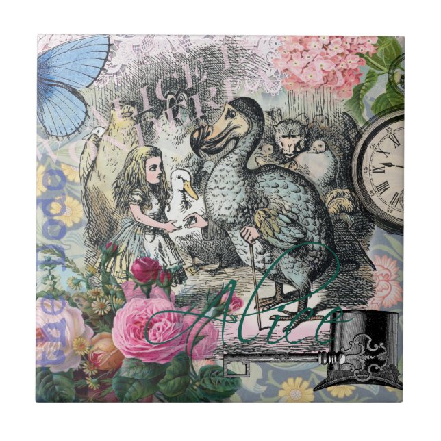 Alice i Wonderland Dodo Classic Artwork Kakelplatta (Framsidan)