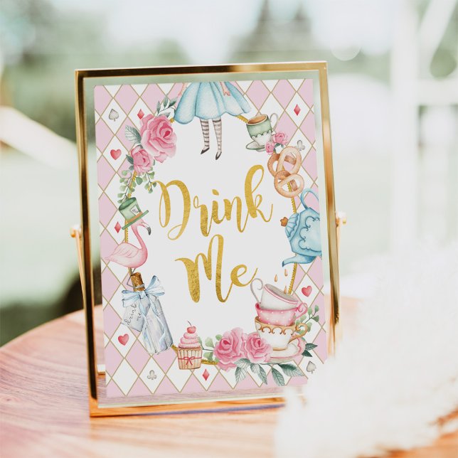 Alice i Wonderland DRINK ME Party Sign Poster (Skapare uppladdad)