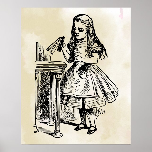 Alice i Wonderland Drink Me Poster (Framsidan)