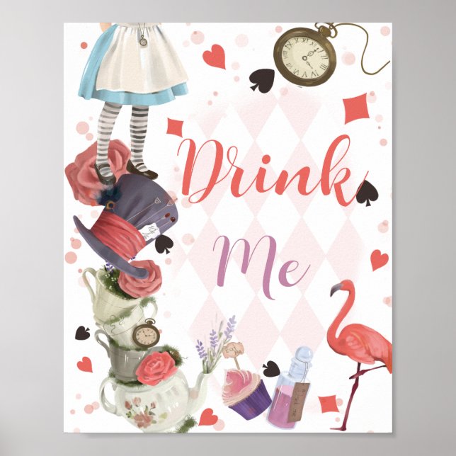 Alice i Wonderland Drink Me Poster (Framsidan)