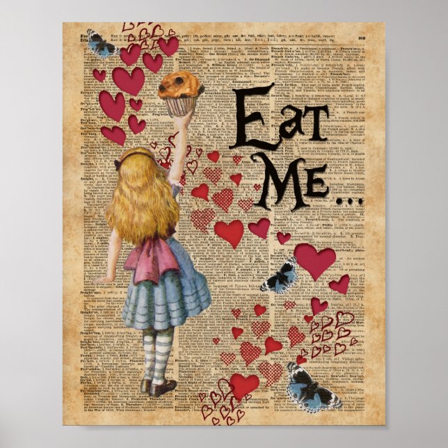 Alice i Wonderland Eat Me Muffin Poster (Framsidan)