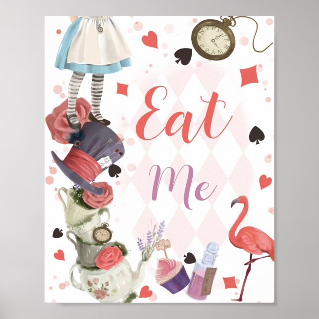 Alice i Wonderland Eat Me Poster (Framsidan)