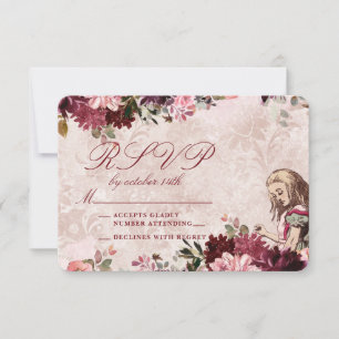 Alice i Wonderland Elegant bröllop OSA Response Kort