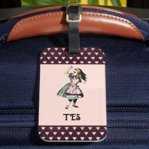 Alice i Wonderland Fairy Tale Monogram Bagagebricka