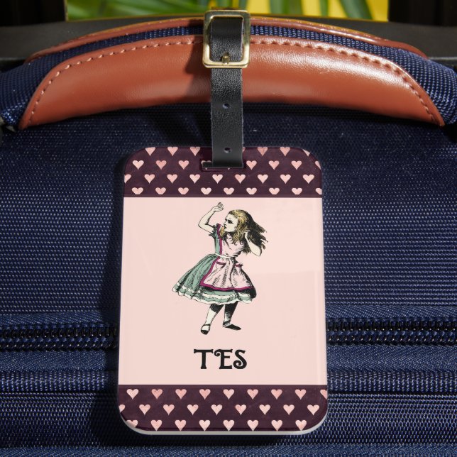 Alice i Wonderland Fairy Tale Monogram Bagagebricka (Framsida Insitu 2)